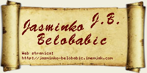 Jasminko Belobabić vizit kartica
